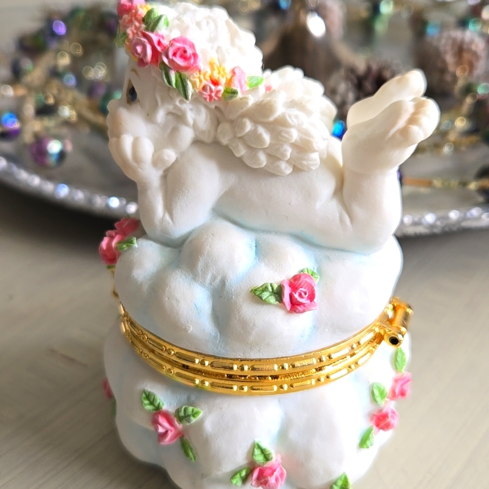 VINTAGE DREAMSICLES "GUARDIAN ANGEL" TRINKET BOX - Picture 3 of 7